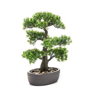 Emerald Kunstplant - Bonsai Boom - Ficus - In Bruine Pot - 43 cm -