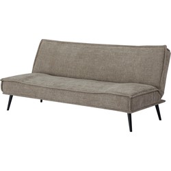 Giga Meubel  Slaapbank Taupe 180cm - Metaal & Stof - Bank Mali