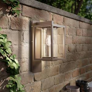LUCANDE buitenwandlamp Ferda, pendel, bruin, IP44, E27