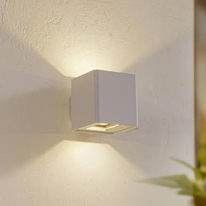 LUCANDE LED buiten wandlamp Aaron, wit, IP54, omhoog/omlaag