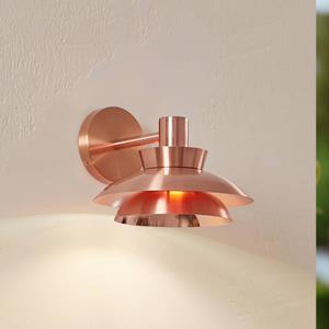 LUCANDE buitenwandlamp Thais, koper, roestvrij staal, Ø 25 cm
