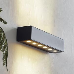 LUCANDE LED buitenwandlamp Selim, lengte 30 cm, zwart