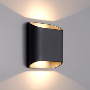 LCD LED buiten wandlamp, grafiet, up & down, CCT, dimbaar, aluminium