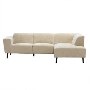 Giga Meubel  Hoekbank Beige - 3-Zits Rechts - 242x160x73cm - Turin