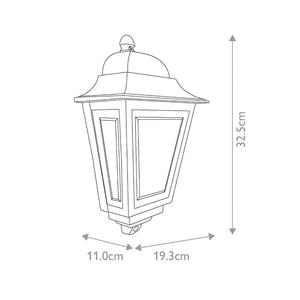 ELSTEAD Buitenwandlamp Deco Lane, groen, lantaarn, aluminium, IP44