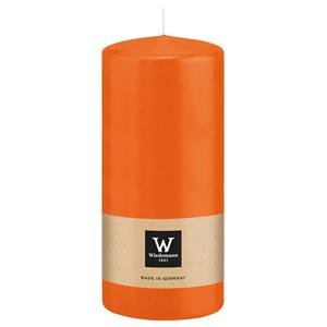 Wiedemann Cilinderkaars/stompkaars - oranje - 15 x 7 cm - 63 branduren -