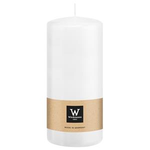 Wiedemann Cilinderkaars/stompkaars - wit - 15 x 7 cm - 63 branduren -