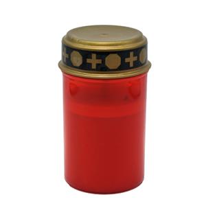 TopTen Grafkaars/gedenklicht - LED licht - rood - D6,8 x 12,3 cm -