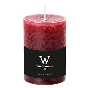 Wiedemann Cilinderkaars/stompkaars - rustieke kaars - bordeauxrood - 7 x 10 cm - 43 branduren -