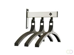 Basic Pro-line wandgarderobe met 3 kledinghangers - grijs/zwart