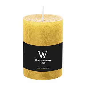 Wiedemann Cilinderkaars/stompkaars - rustieke kaars - okergeel - 7 x 10 cm - 43 branduren -