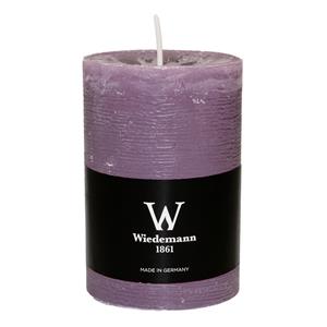 Wiedemann Cilinderkaars/stompkaars - rustieke kaars - paars - 7 x 10 cm - 43 branduren -