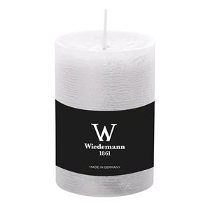 Wiedemann Cilinderkaars/stompkaars - rustieke kaars - wit - 7 x 10 cm - 43 branduren -