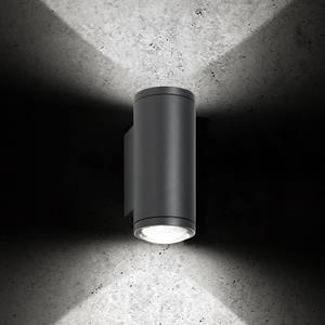 LCD LED buiten wandlamp 5156, 2 x 9 W, up & down, grafiet, aluminium