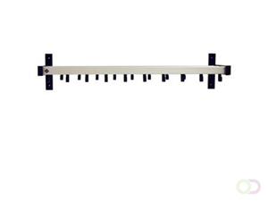 Basic Pro-line wandgarderobe met 19 haken - grijs/zwart