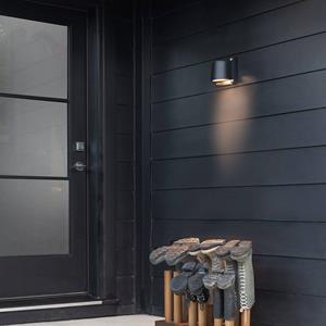 HINKLEY Scout buitenwandlamp, zwart, IP44, 16,5 cm x 16,5 cm