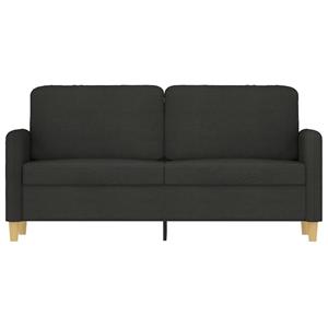 vidaXL Tweezitsbank 140 cm stof zwart