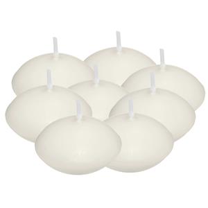 Atmosphera Drijfkaarsen - ivoor wit - 12x stuks - dia 4.5 cm - 3.5 branduren - paraffine -