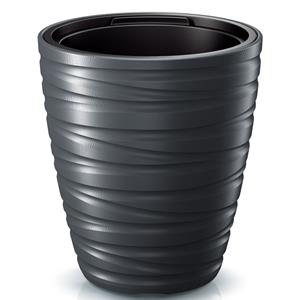 Prosperplast Plantenpot Amazing - kunststof - antraciet - D30 cm