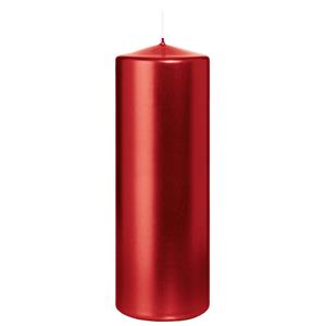 Wiedemann Cilinderkaars/stompkaars - metallic rood - 20 x 7 cm - 103 branduren -