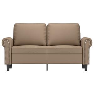 vidaXL Tweezitsbank 120 cm kunstleer cappuccinokleurig