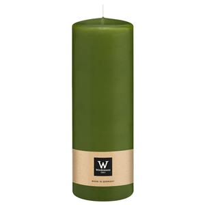 Wiedemann Cilinderkaars/stompkaars - olijfgroen - 20 x 7 cm - 103 branduren -
