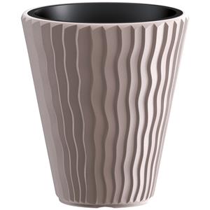 Prosperplast Plantenpot Sand Waves - kunststof - beige - D35 cm