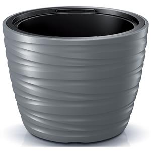Prosperplast Plantenpot Amazing - kunststof - steengrijs - D37 cm