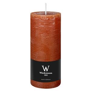 Wiedemann Cilinderkaars/stompkaars - rustieke kaars - cognac bruin - 7 x 16 cm - 66 branduren -