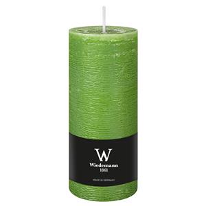 Wiedemann Cilinderkaars/stompkaars - rustieke kaars - lichtgroen - 7 x 16 cm - 66 branduren -