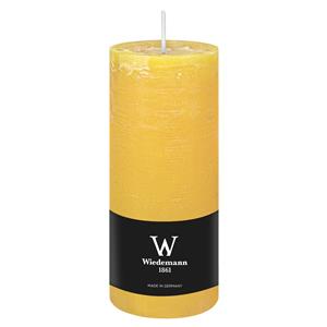 Wiedemann Cilinderkaars/stompkaars - rustieke kaars - okergeel - 7 x 16 cm - 66 branduren -