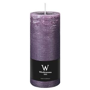 Wiedemann Cilinderkaars/stompkaars - rustieke kaars - paars - 7 x 16 cm - 66 branduren -