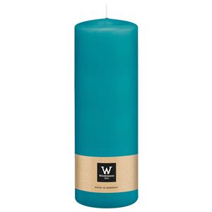 Wiedemann Cilinderkaars/stompkaars - turquoise blauw - 20 x 7 cm - 103 branduren -