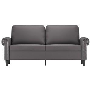 vidaXL Tweezitsbank 140 cm kunstleer grijs