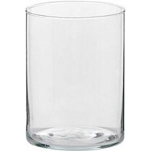 Trend Candles 1x Hoge theelichthouder/waxinelichthouder van glas 5,5 x 6,5 cm -
