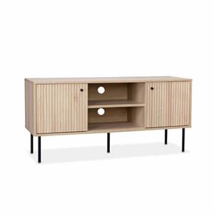 Sweeek  Houten decor TV-meubel, gegroefd - Braga
