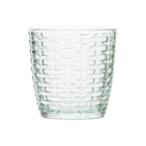 Cosy & Trendy Theelichthouders/waxinelichthouders glas mintgroen 9 x 9 cm steentjes motief -