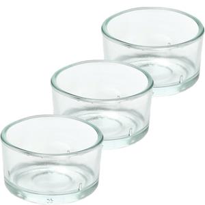 Trend Candles 3x Theelichthouders/waxinelichthouders van glas 4,2 x 3 cm -