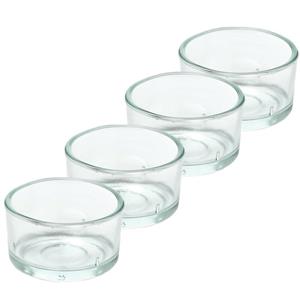 Trend Candles 4x Theelichthouders/waxinelichthouders van glas 4,2 x 3 cm -