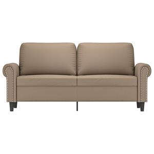 vidaXL Tweezitsbank 140 cm kunstleer cappuccinokleurig