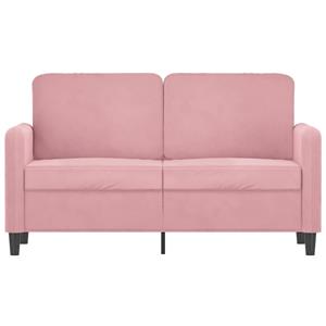 vidaXL Tweezitsbank 120 cm fluweel roze