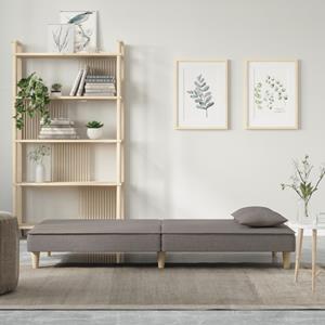 vidaXL Slaapbank stof taupe