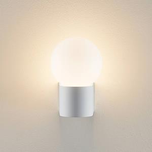 Molto Luce Lanu Ronde buitenwandlamp, wit, aluminium/glas