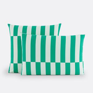 LA REDOUTE INTERIEURS Kussensloop 50% gerecycled katoen, Tabaka groen