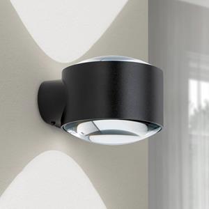 Orion Tatra LED buitenwandlamp, zwart, Ø 10,2 cm, aluminium, omhoog/omlaag