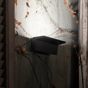 NEMO LED buitenwandlamp Zena, zwart, 3.000 K, IP44