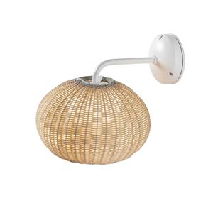 Bover LED buiten wandlamp Garota, wit/ivoorkleurig, 27 cm