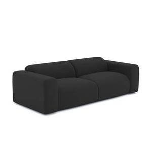 SIA Home 3-zitsbank in zwarte bouclette stof 205cm