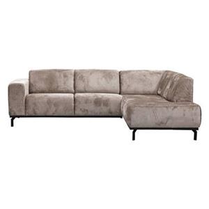 Giga Meubel  Hoekbank Taupe - 3-Zits Rechts - 256x188x77cm - Monza