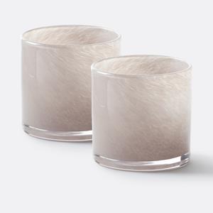 LA REDOUTE INTERIEURS Set van 2 gekleurde glazen kandelaars Iva